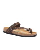 Sandales en cuir Fae léopard