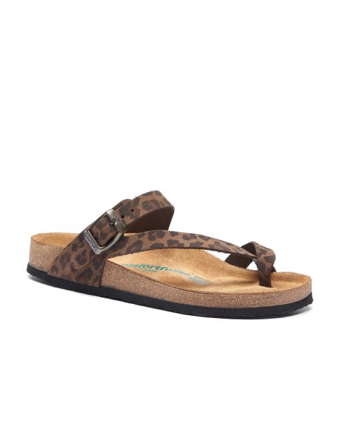 Sandales en cuir Fae léopard