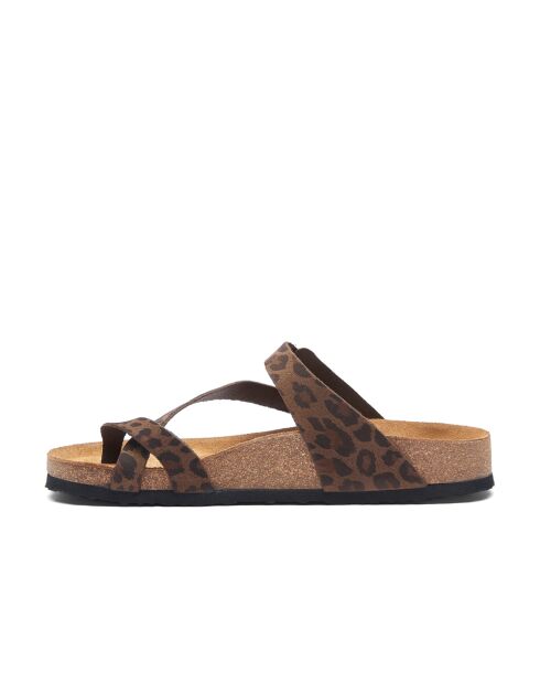 Sandales en cuir Fae léopard