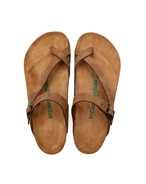 Sandales en cuir Fae sables