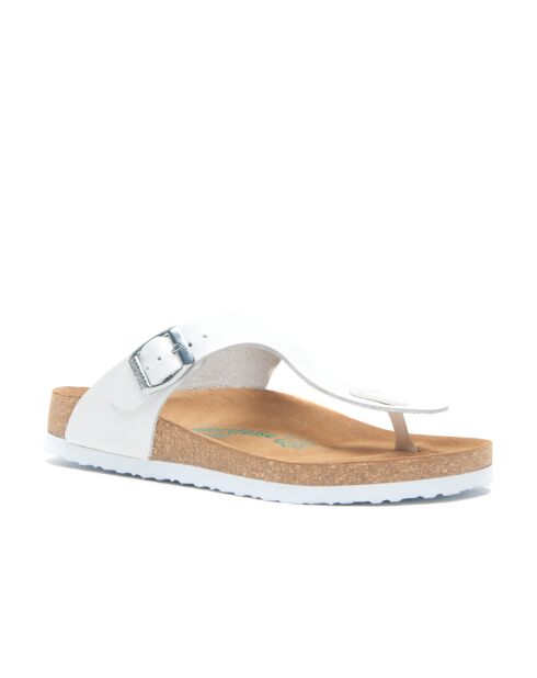 Sandales en cuir Aliz blanches