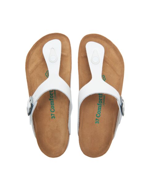 Sandales en cuir Aliz blanches