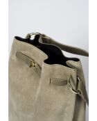 Sac en daim Terry taupe - 24x 12x 30 cm