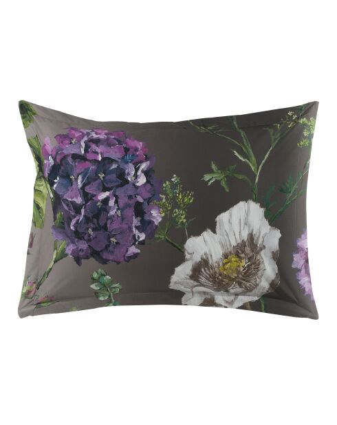Taie d'oreiller imprimée en percale de coton Alexandria améthyste - 50x75 cm