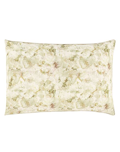 Taie d'oreiller imprimée en percale de coton Fleurs De Jour rose