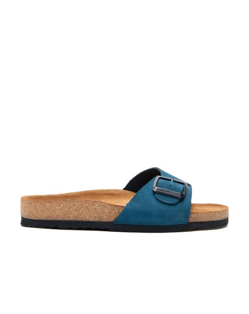Sandales en cuir navy / nubuck