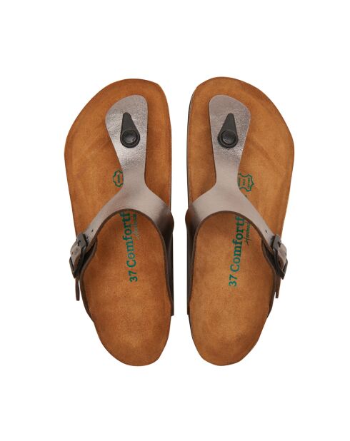 Sandales en cuir Aliz platine