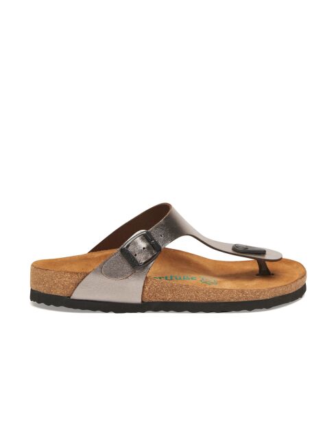 Sandales en cuir Aliz platine