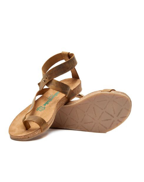 Sandales en cuir Sara bronzage