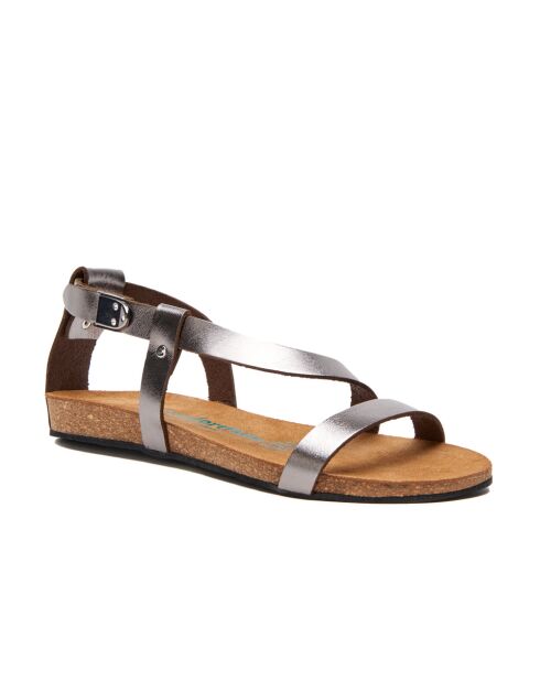Sandales en cuir Grady platine