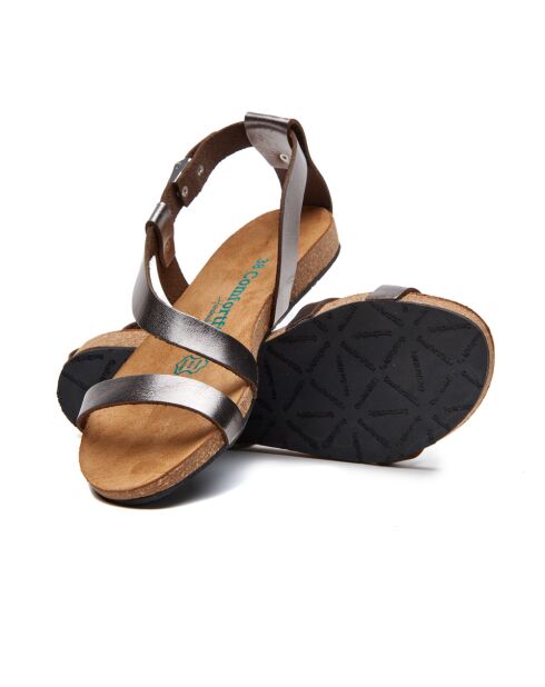 Sandales en cuir Grady platine