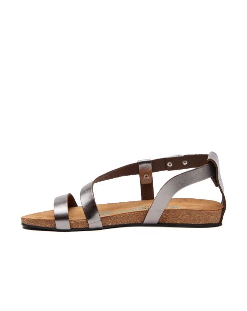 Sandales en cuir Grady platine