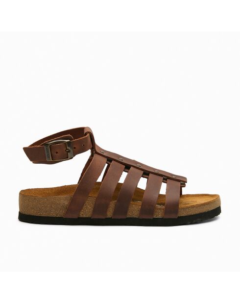 Sandales en cuir Ares brun