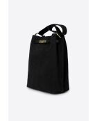Sac en daimTerry noir - 24x 12x 30 cm