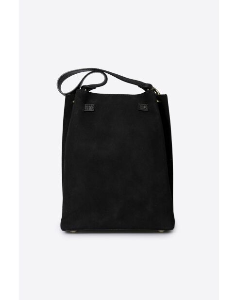 Sac en daimTerry noir - 24x 12x 30 cm