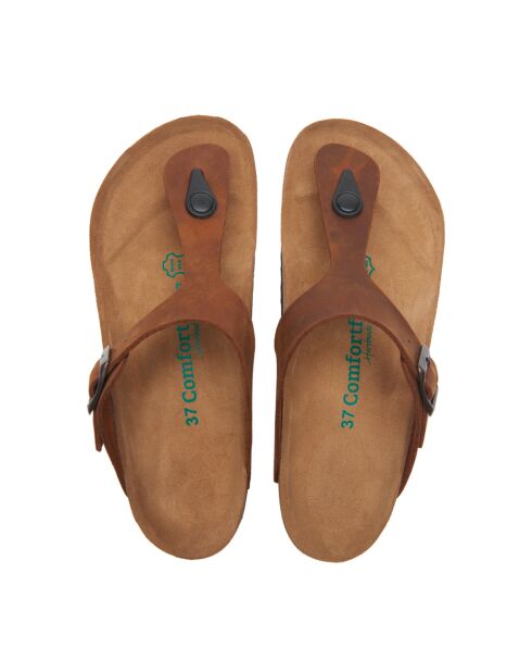 Sandales en cuir Aliz brun