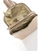 Sac à dosen cuir Myraia taupe - 26x 15x 31 cm