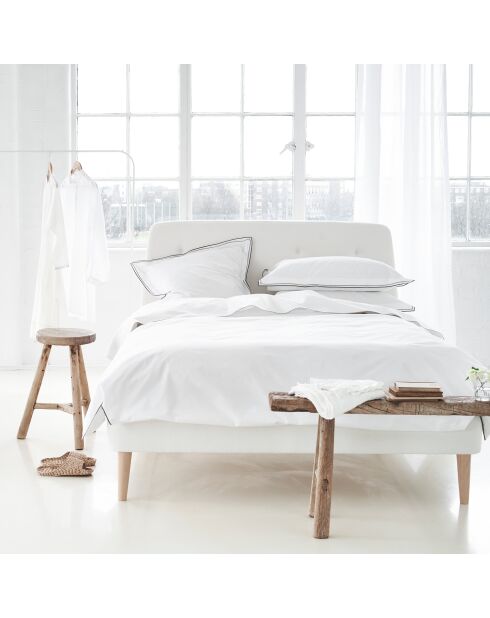 Taie d'oreiller unie en percale de coton Astor naturel