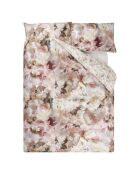 Housse de couette imprimée en percale de coton Fleurs De Jour rose