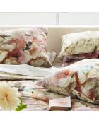 Housse de couette imprimée en percale de coton Fleurs De Jour rose
