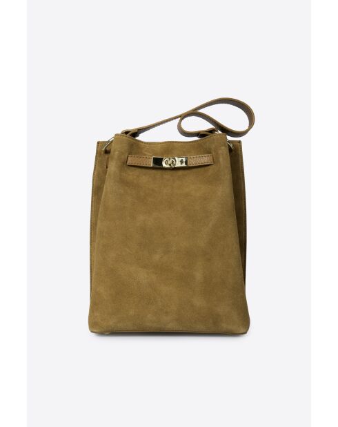 Sac en daim Terry cognac - 24x 12x 30 cm