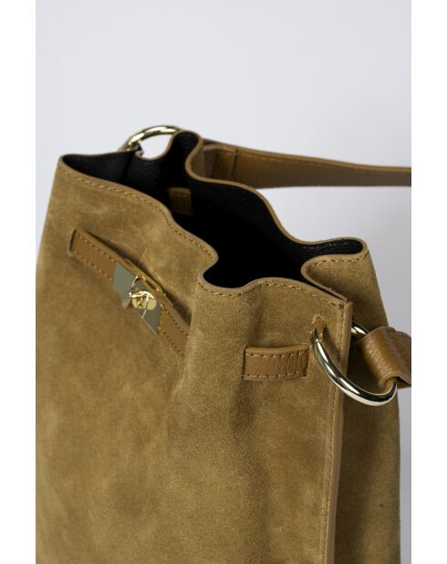 Sac en daim Terry cognac - 24x 12x 30 cm