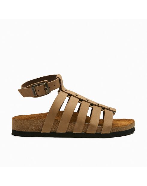 Sandales en cuir Ares sables