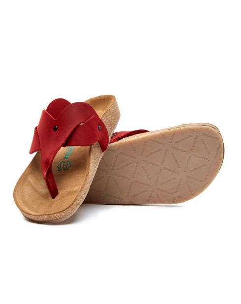 Sandales en cuir Silvia rouges