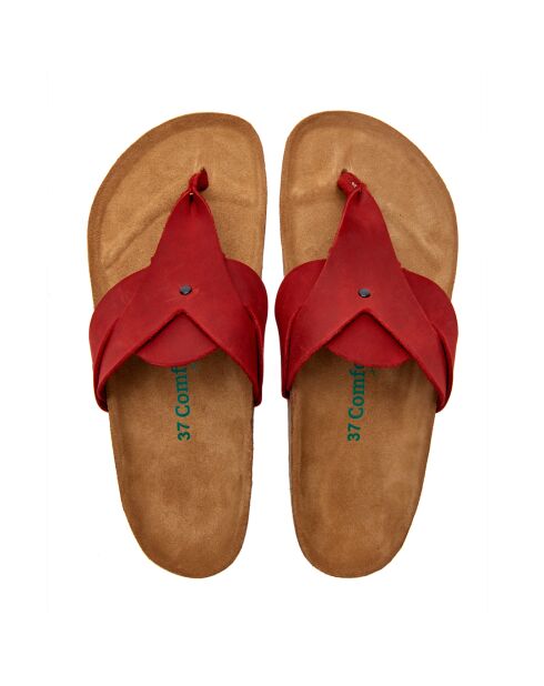 Sandales en cuir Silvia rouges