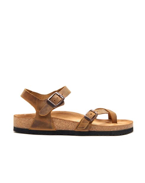 Sandales en cuir Gabriella bronzage