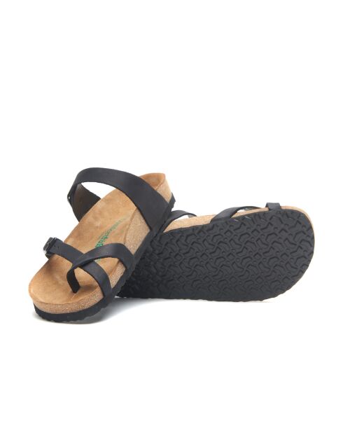 Sandales en cuir Nadja noires