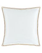 Taie d'oreiller unie en percale de coton Astor châtaigne/ocre - 64x64 cm