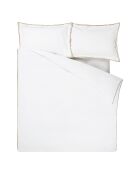 Taie d'oreiller unie en percale de coton Astor châtaigne/ocre - 64x64 cm