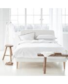 Housse de couette unie en percale de coton Astor naturel