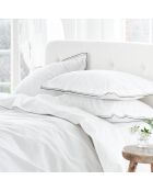 Housse de couette unie en percale de coton Astor naturel