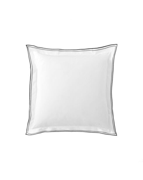 Taie d'oreiller unie en percale de coton Astor graphite - 64x64 cm
