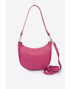 Sac en cuir Nexora fuchsia - 25x 7x 16 cm