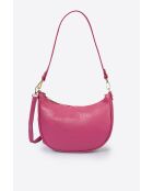 Sac en cuir Nexora fuchsia - 25x 7x 16 cm