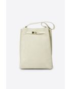Sac en cuir Terry beige - 24x 12x 30 cm