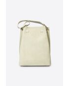 Sac en cuir Terry beige - 24x 12x 30 cm