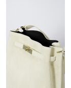 Sac en cuir Terry beige - 24x 12x 30 cm