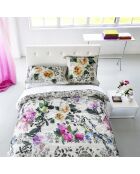 Housse de couette imprimée en percale de coton Majolica multicolore - 140x200 cm