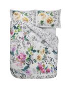 Housse de couette imprimée en percale de coton Majolica multicolore - 140x200 cm
