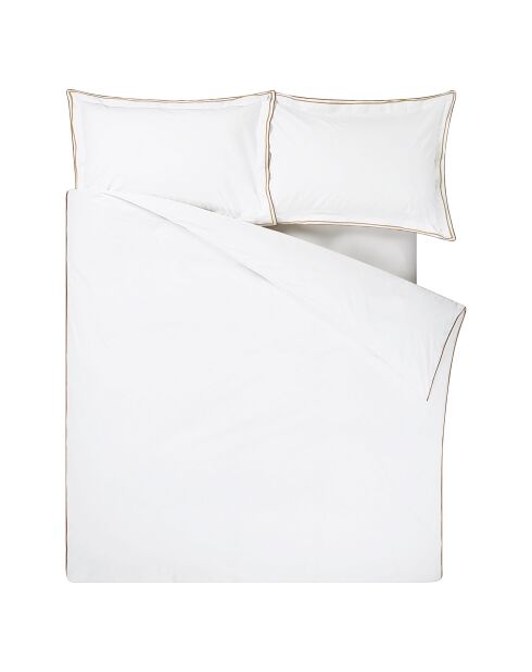 Drap plat uni en percale de coton Astor châtaigne/ocre - 240x300 cm