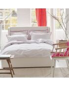 Housse de couette unie en percale de coton Astor blanche - 240x220 cm