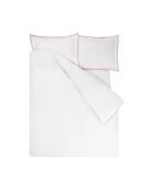 Housse de couette unie en percale de coton Astor blanche - 240x220 cm