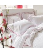 Housse de couette unie en percale de coton Astor blanche - 240x220 cm