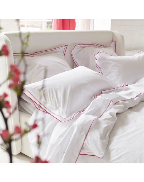Housse de couette unie en percale de coton Astor blanche - 240x220 cm