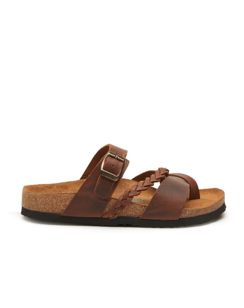 Sandales en cuir Campell brun