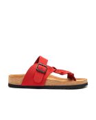 Sandales en cuir Gisel rouges